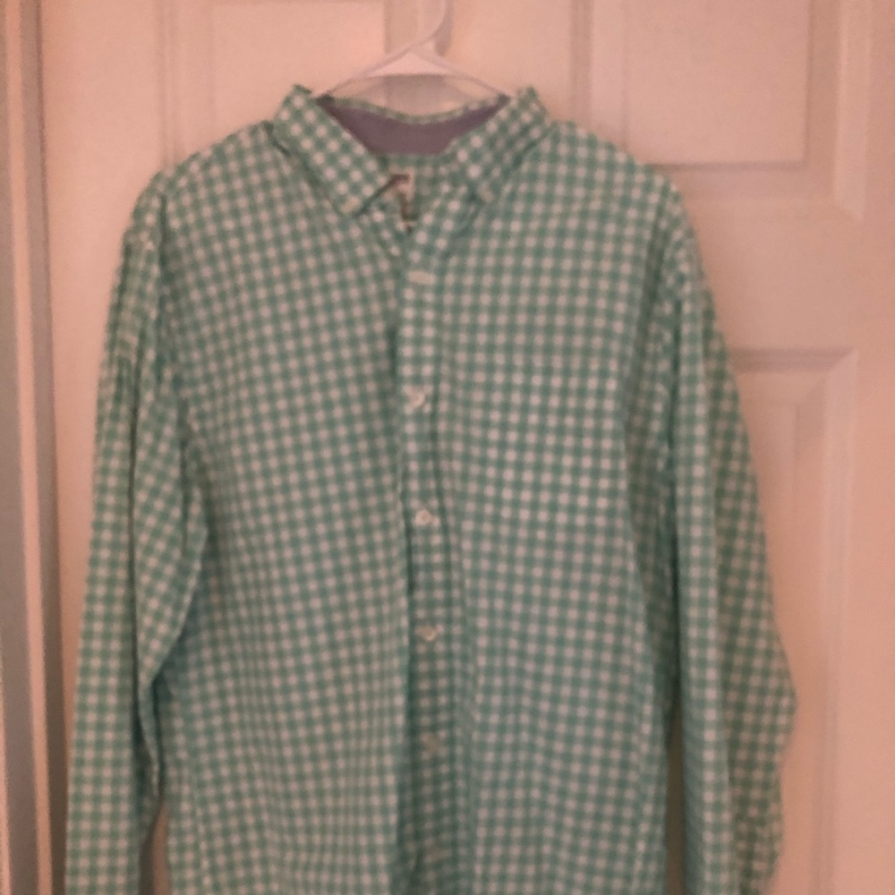 Bonobos Classic Shirt Mint Green and White